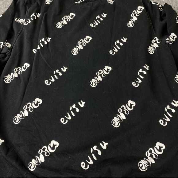 EVISU Superior Osaka Japan All Over Print Crewneck God head Custom Made RARE - Picture 8 of 11